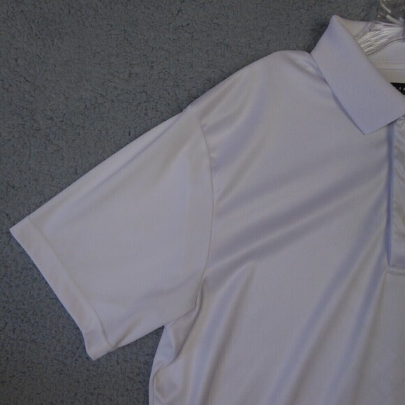 PGA Tour Shirt  Men's Large White Gray Pro Series Polo Short Sleeve Athletic Fit - Picture 3 of 10